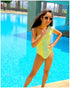 Neon ruffled off-shoulder Swimsuit